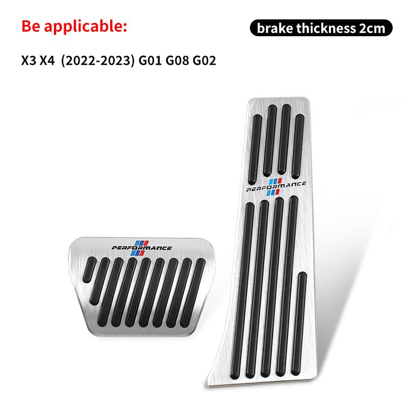 2025 Hot Car Brake Foot Rest Pedal Cover Alloy Rubber Gas Pedal Protector For BMW X3 X5 M5 M3 E46 E90 E60 F10 E39 F30 E36 G30 E8