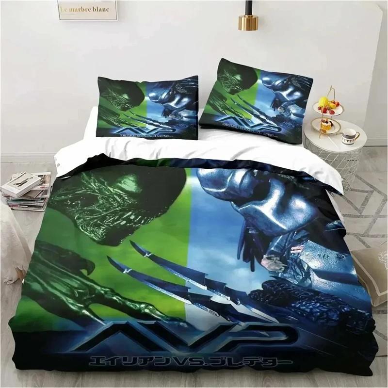 Alien Vs. Predator Predator Movie Bedding Set Single Double Queen King Size Duvet Cover Adult Boys Bedroom Bedspread Luxury Gift