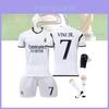 Real Madrid Home 7 Vini.jr Soccer Jersey Set For Kids And Adults Polyester Fabric Shirt Pants Socks And Protective Gear Included