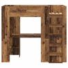Loft Bed Frame with Desk Reclaimed Wood Look 90 x 200 cm