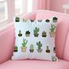 CCactus Funy Abstract Art Cushion Cover Linen Pillowcase Cover Soft Decor for Sofa Home Room