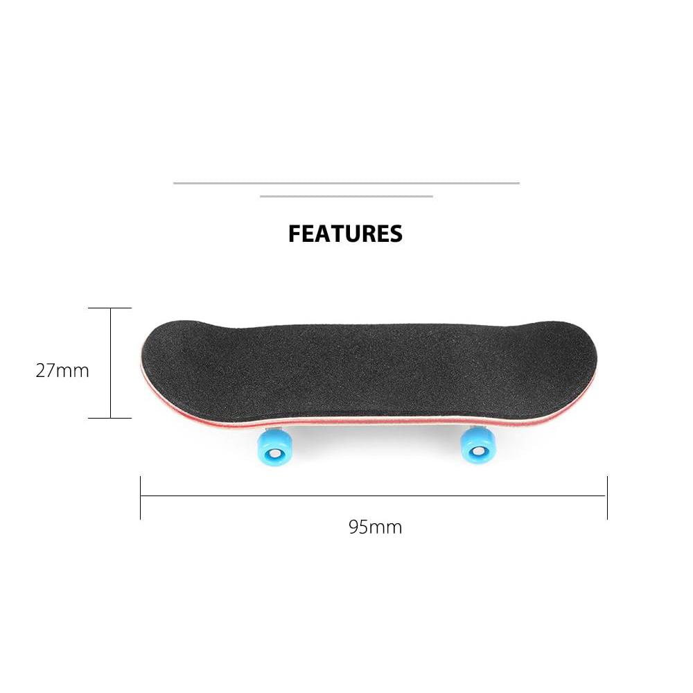 Children's Wooden Finger Skateboard Toy With Professional Stents Novelty Fingerboard Set Ideal Birthday Gift