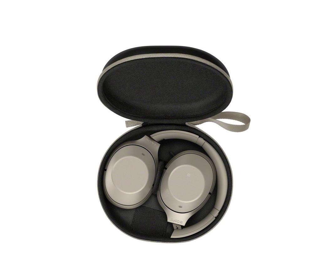 Sony Kabellos mit Grau Beige MDR-1000X Kopfhörer mit Geräuschunterdrückung Bluetooth/Hi-Res-kompatibel, Mikrofon,