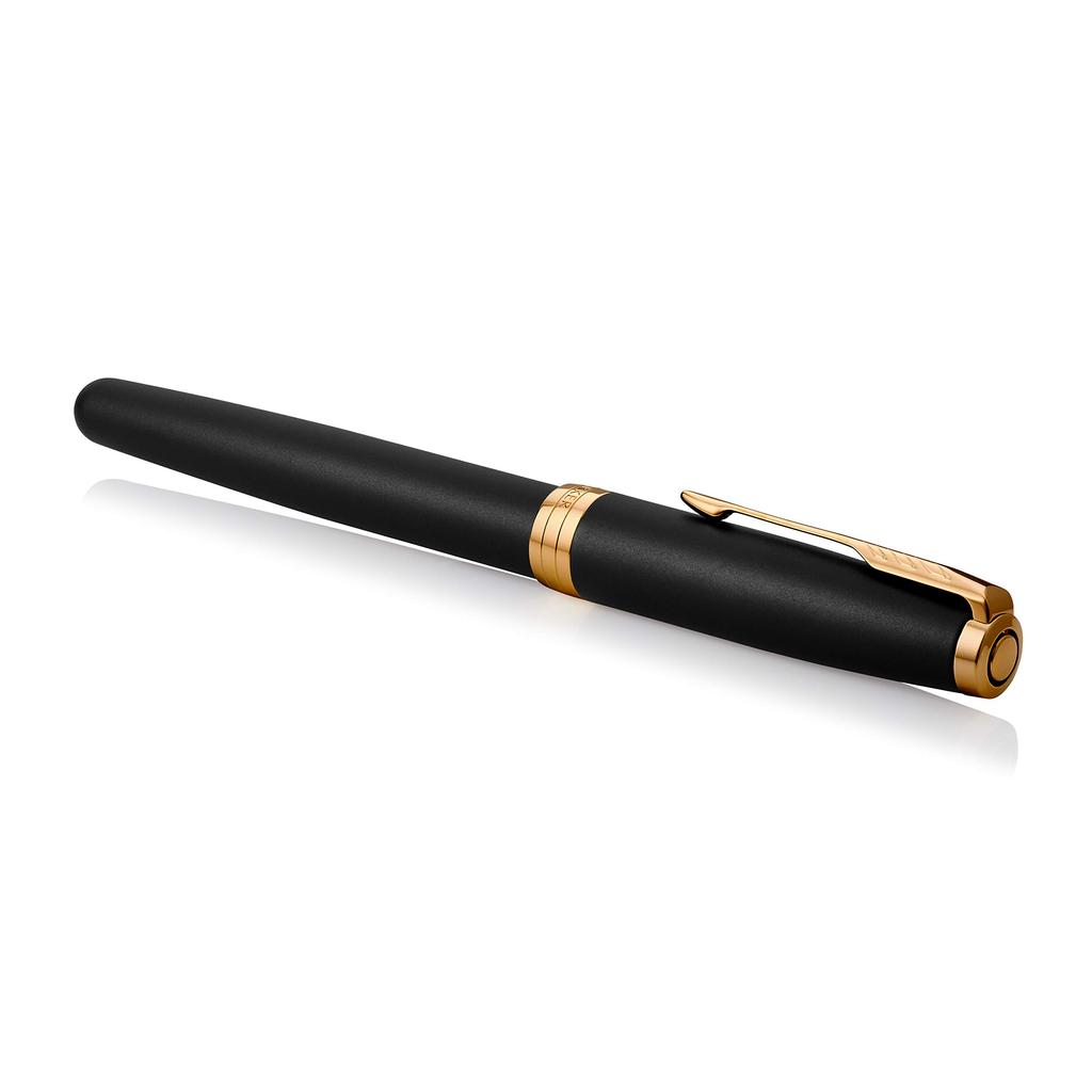 PARKER Sonnet Matte Black GT Fountain Pen, Fine Nib, F, 1950874AS, Dual-Use, Officially Imported, Approx. 146mm x 9mm