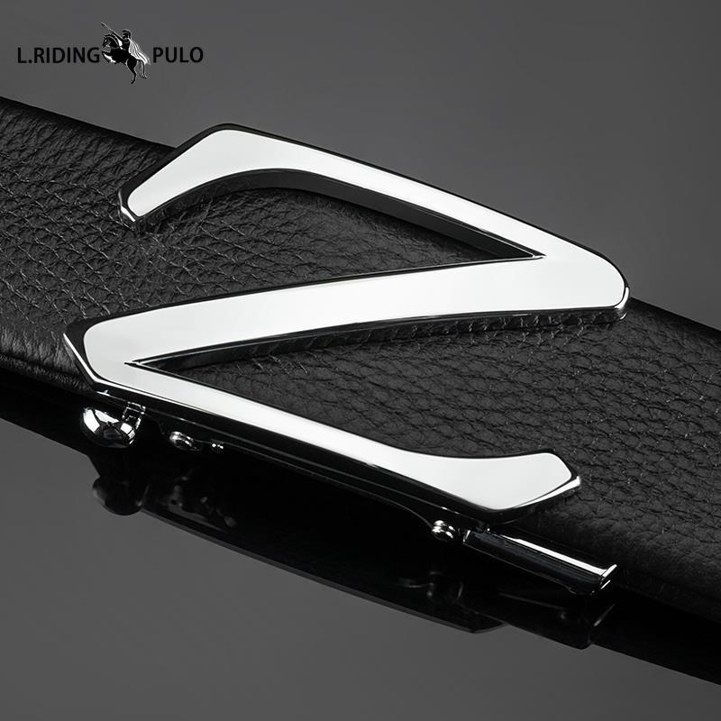 Men's High Quality Automatic Buckle Z Letter Men's Pants Waist Belt Simple Casual