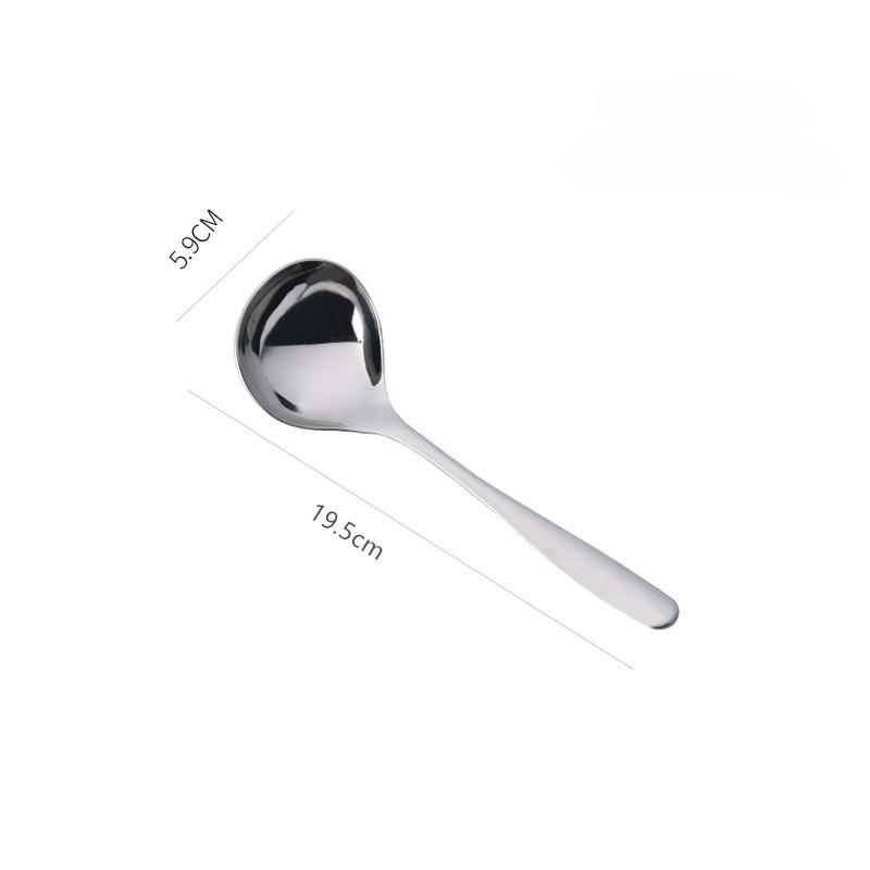 

1PC Thickened Soup Spoon 304 Stainless Steel Spoon Portable Tableware Korea Long Handle Rice Spoons Kitchen Essential Tools серебряный