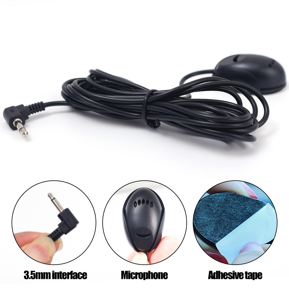 Self-Adhesive Car Audio Microphone 3.5mm Jack Plug Mic Stereo Mini 3.5m Wired External Microphone For Auto DVD Radio in CarGood product