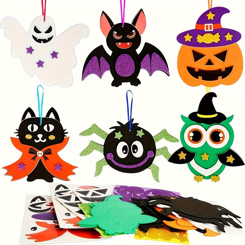 

6pcs/set Halloween Felt Ornaments DIY Pumpkin Spider Bat Craft Kit Autumn Halloween Ghost Home Bar Decorations Used for Party