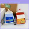 Adorable Colorful Canvas Backpack For Boys And Girls With Letter Design Ideal For Kindergarten