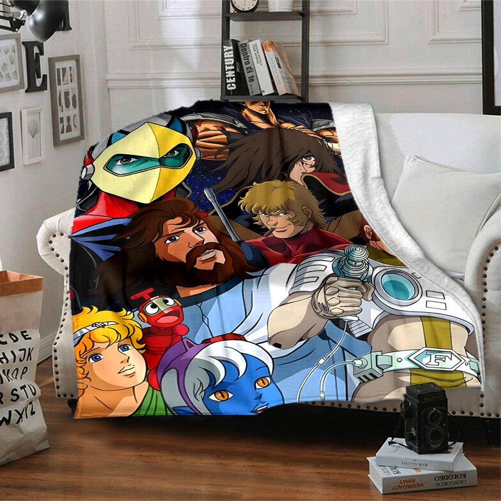 1pc UFO Robot Grendizer8 Blanket, Gift, for Men and Women, Soft Blanket, Good for Sofa Bed Couch Travel, Lightweight Flannel Blanket