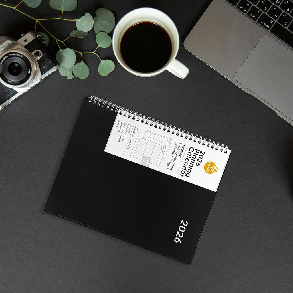 A4 Weekly Planner - English Schedule Book, Simple PP Coil Notebook, Customizable