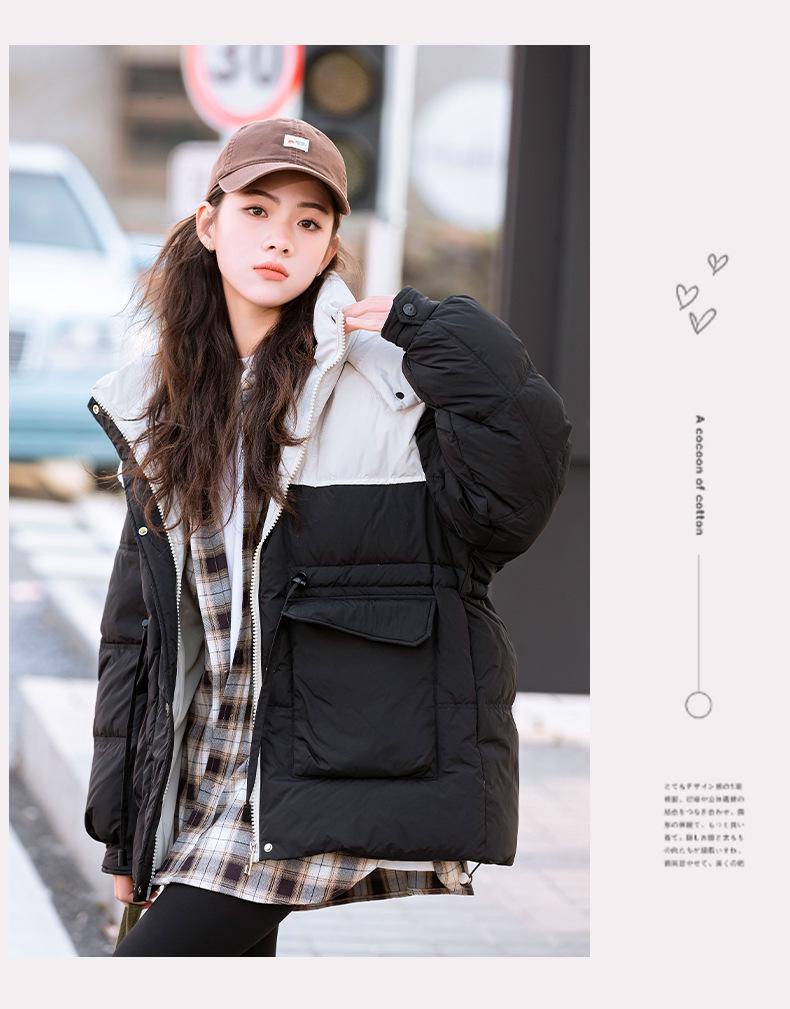 Girls' Hooded Down Jacket - 2023 Winter Coat for Teens, Warm & Thick, Suitable for 13-Year-Olds