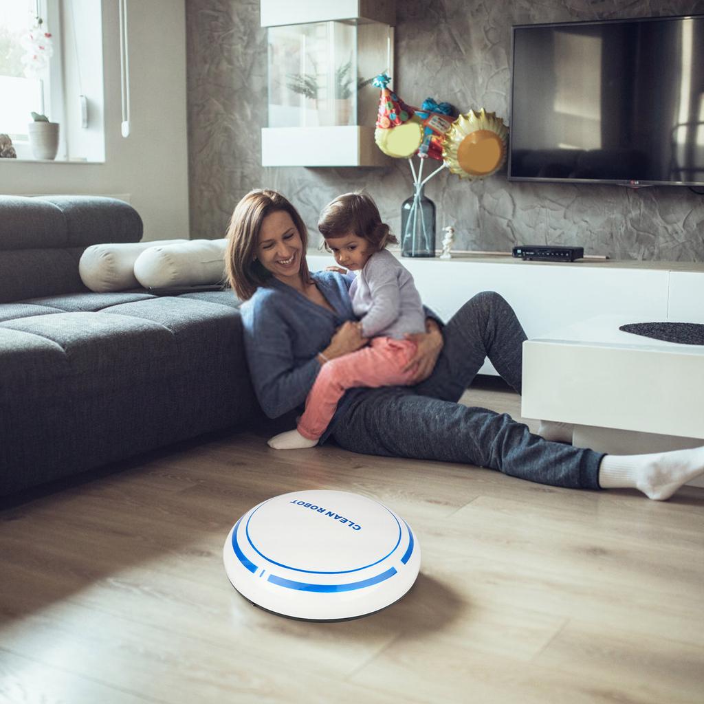 Intelligent helautomatisk feierobot rengjøringsmaskin Mini Lazy USB oppladbar hjemmestøvsuger