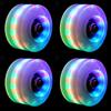 4Pcs Luminous Roller Skating Wheels Flashing Double Row Bearing Skates Accessory