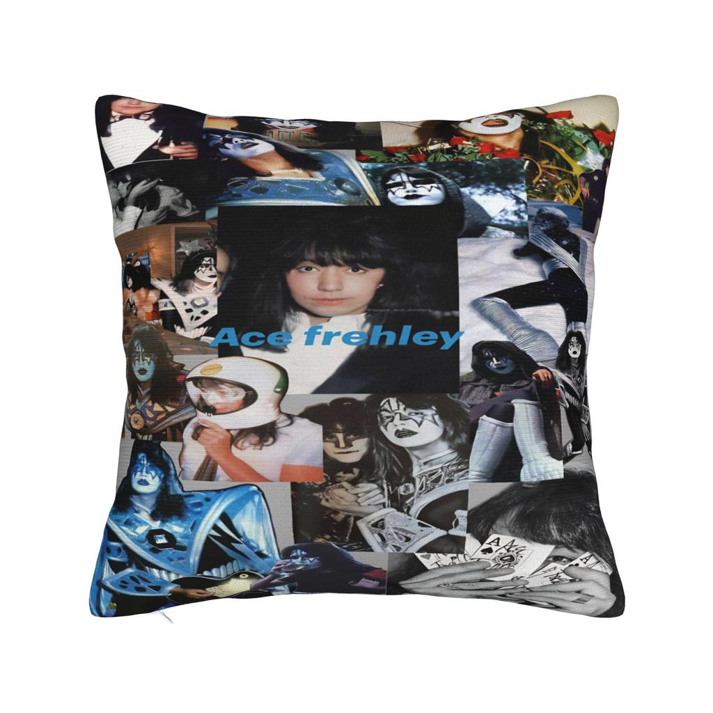 Home Decor Ace Frehley The Spaceman 1951-2025 Pillowcases Merch Kiss Band Pillow Cover Square Multiple Sizes