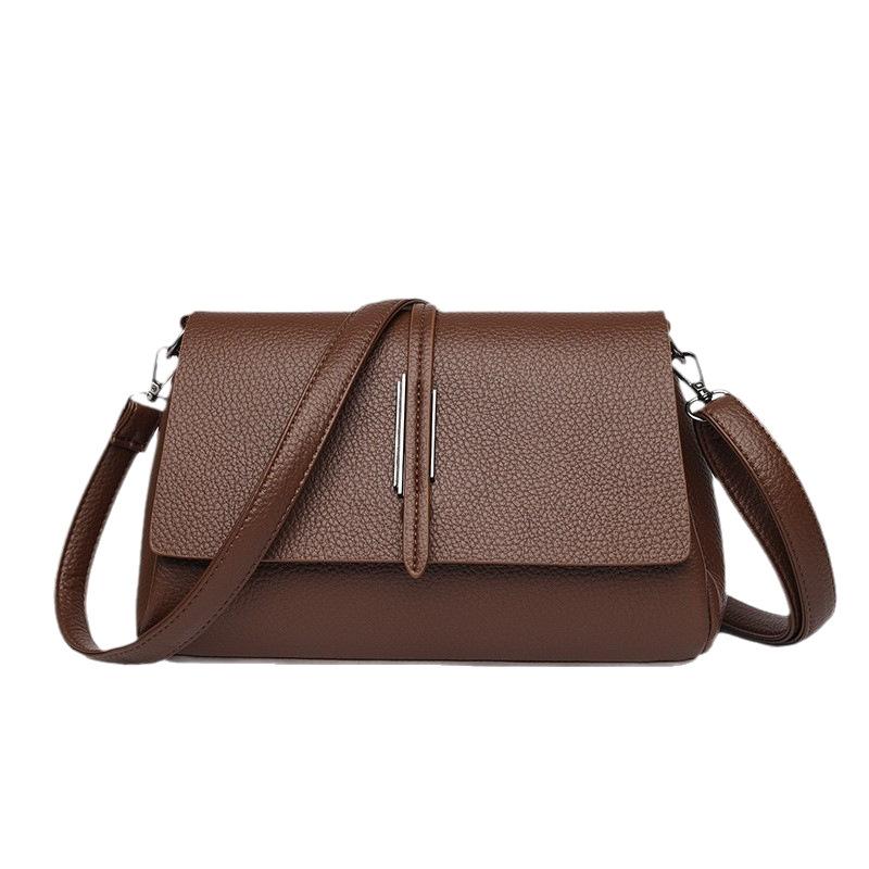 High-end Women's Bag 2026 New Large Capacity Soft Leather Casual Fashi Shoulder Bag Crossbody Small Square Bag