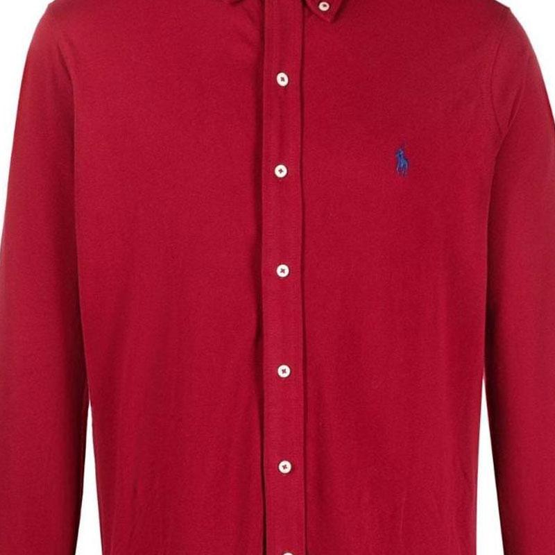 Polo Ralph Lauren Einfarbiges Logo Bestickt Langarm Poloshirt Herren Oberteile 710654408-080