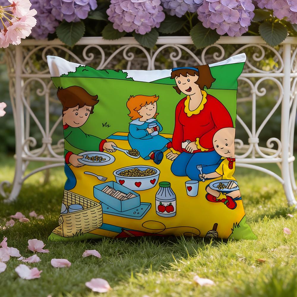Anime C-Caillou Cushion Cover Home & Car Dual-Scene Pillow Cover: Reversible for Premium Comfort
