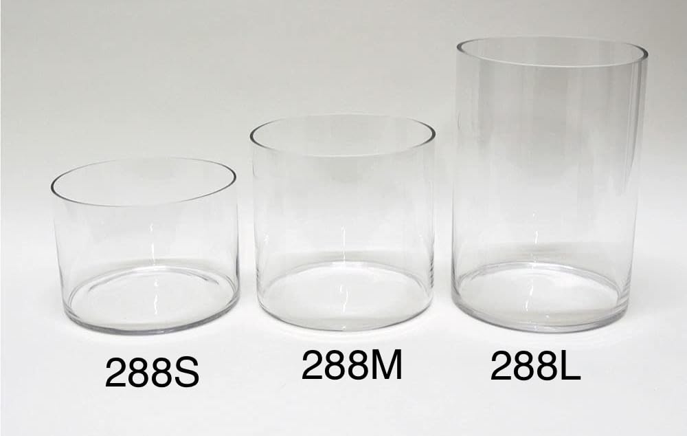 Yukature Glass Vase/Goldfish Bowl, yubg288L, Diameter 21cm X Height 30cm, Weight: 1600g, Cylindrical