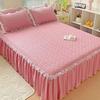 Four Seasons Universal Quilted Non-slip Korean Lace Mattress Protector and Bed Skirt.