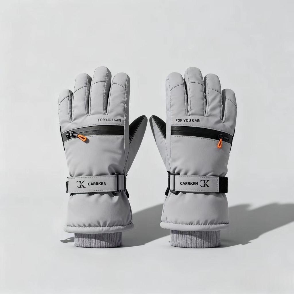 Unisex Polar Astarlı Kayak Eldivenleri: Erkek & Kadın Kayak Eldivenleri, Kadın Öğrenci Kayak Eldivenleri, Dış Mekan Elektrikli Bisiklet Eldivenleri, Erkek Kışlık Parmaksız Eldivenler