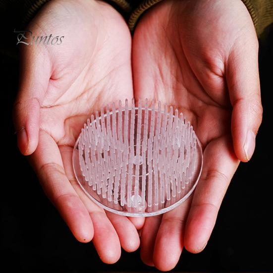 1/2/3Pcs Flower Arrangement Fixing Base Transparent Plastic Flower Frog with Sturdy Pins Suction Cups Portable Tool