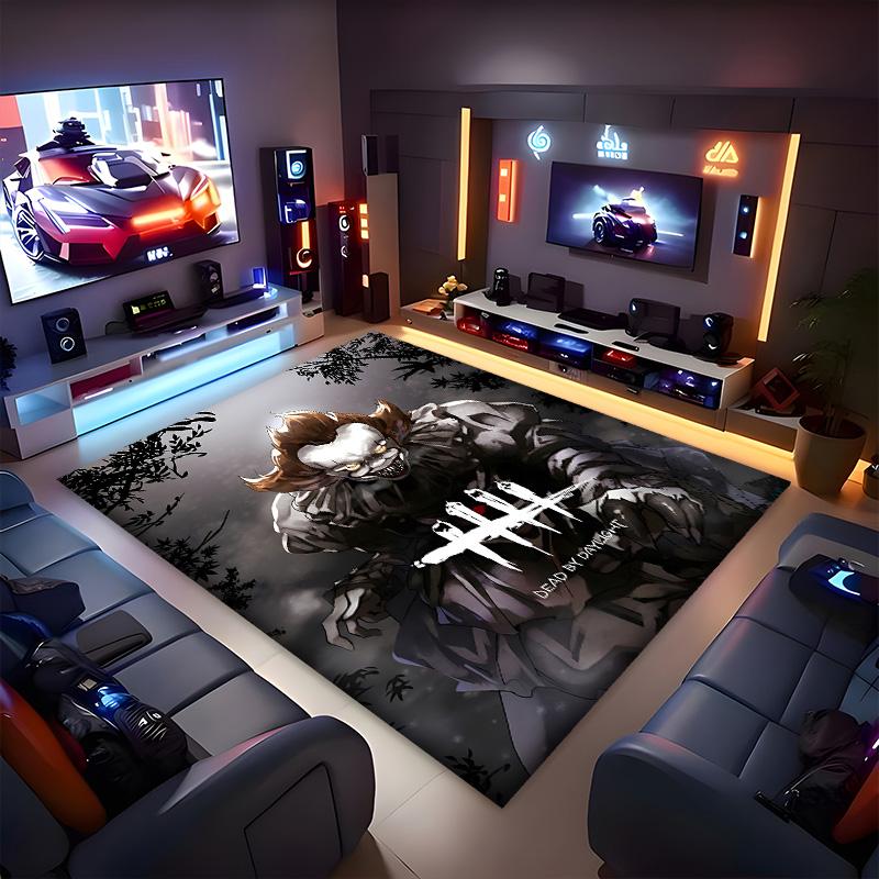 Dead Daylight Polyester Carpet, Soft Indoor Mat for Office Chair, Living Room, Computer Desk - Decorative Home Office Rug Design