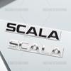 3D SCALA Car Styling For Scala Letter Emblem Sport Line VRS Monte Carlo Badge Metal Stickers Rear Trunk Decals Auto Accessories