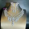 New Arrival Best Selling Fashion Super Flash Zircon Clavicle Chain Bridal Suit Jewelry Wedding Evening Dress Banquet Matching Suit
