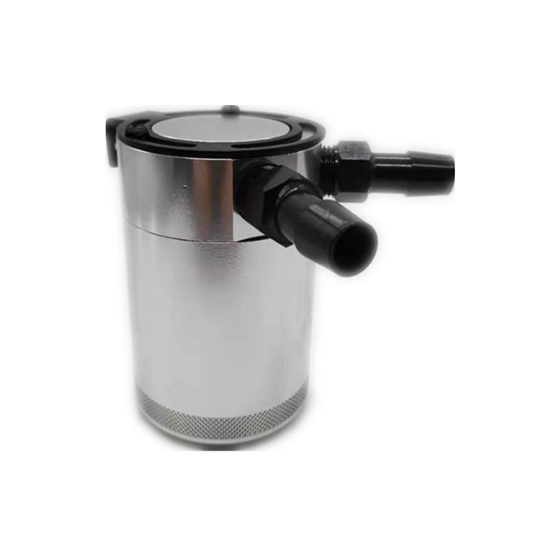 SPSLD Durable Racing Baffled 2-Port Oil Catch Can Tank Auto Vehicle Replacement Air-Oil Separator Waste Gas Oil Recover Pot