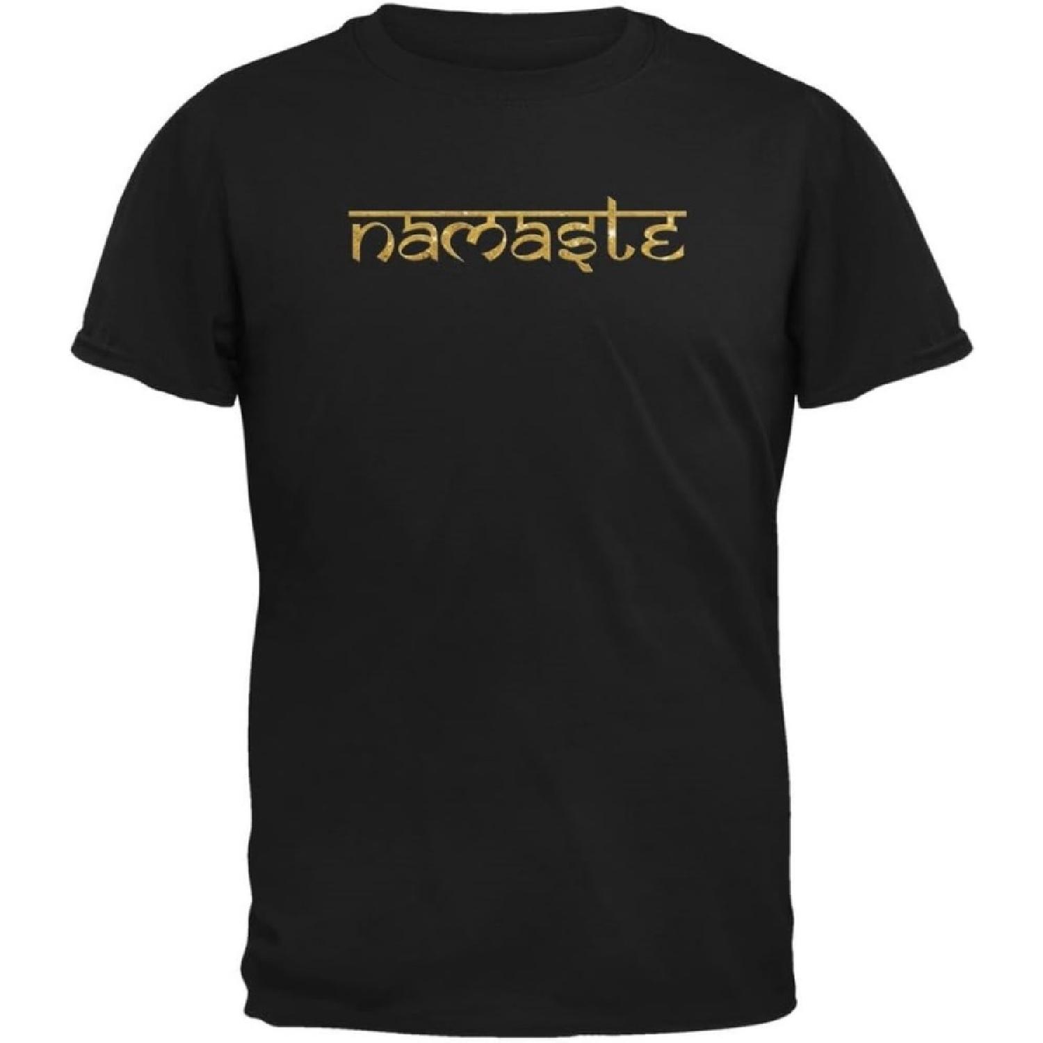 Yoga Namaste Sanskrit Black Adult T-Shirt XXXXXL разноцветный