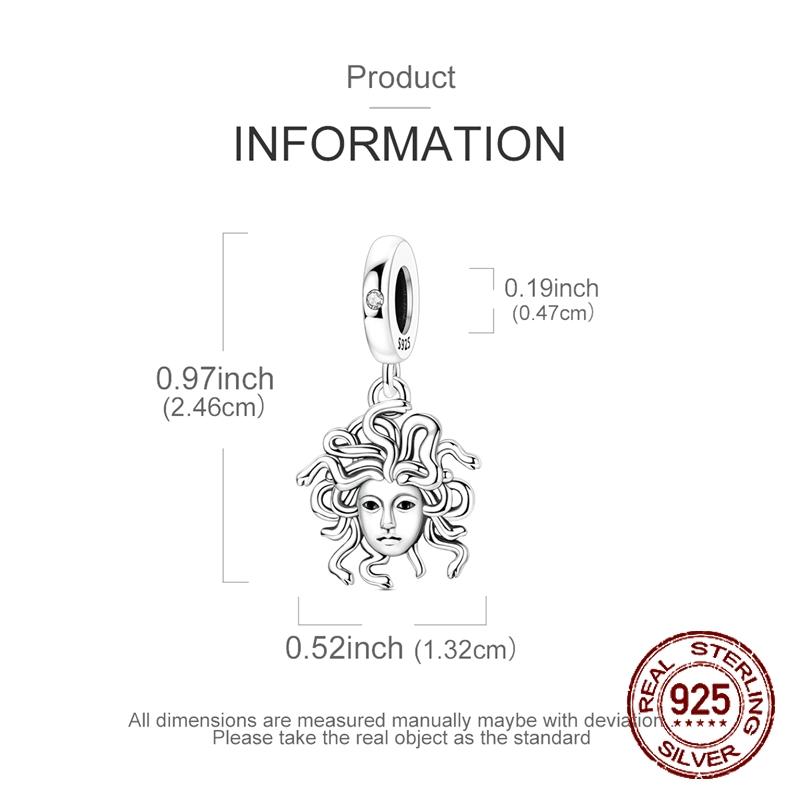 Snake Head Woman Charms Copper Dangle Pendant Fit Bangle Bracelet Necklace Diy Jewelry