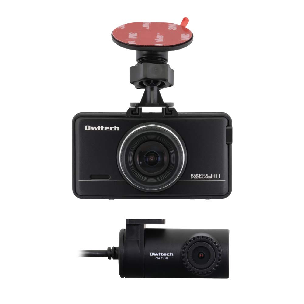 

OWLTECH OWL-DR802G-2C Dash Cam, Supervised by Juichi Wakisaka, Front and Rear Cameras, Full HD with GPS, F1.8 Lens, Compatible with 12V/24V Vehicles
