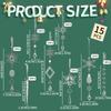 Haobei Christmas Icicle Ornaments: Set of 15 Clear Ice Stick & Wrought Iron Tree Decorations