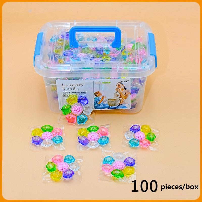 100 pièces de Perles de Lavage Camélia | Gousses 8X Concentrées | Nettoyage en Profondeur V2