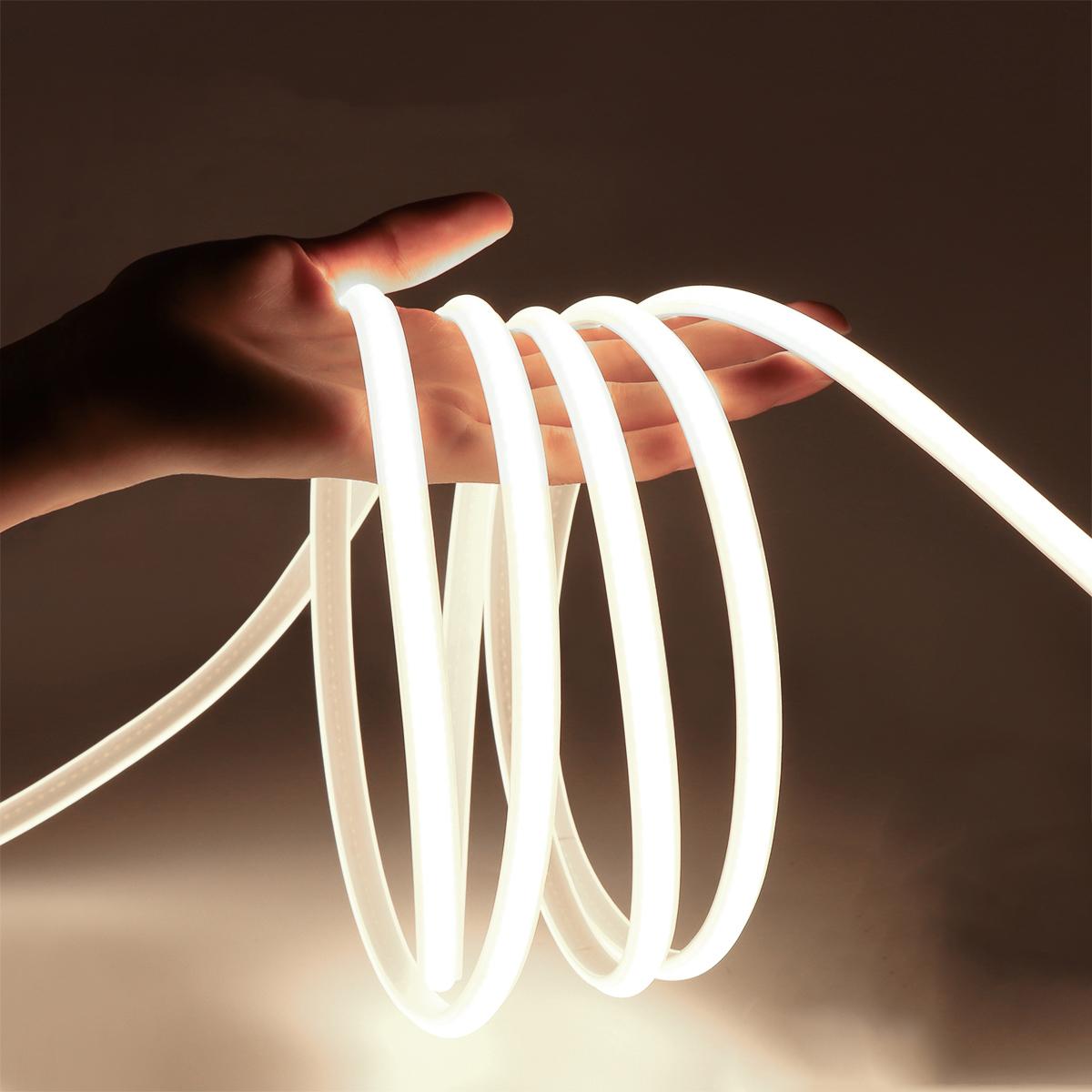 

110V 220V Home Staircase Ceiling Commercial Lighting High-Voltage Cob Light Strip for Outdoor Garden Street Christmas Decoration 1 M&220V European Plug