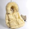 Raccoon Big Fur Collar Tooling Down Jacket Women's Winter Fashion Thickened Placket Sticker Warm Small Pie Overcome