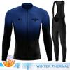Winter Fleece Thermal Cycling Jersey Men MTB Road Bike Clothing Long Sleeve Set Ciclismo Outdoor Men Warm Cothes Pants