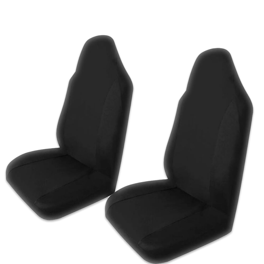 

HIRAISM Car Seat Covers for Driver and Passenger Seat Covers Stain Resistant Waterproof All Season Set of 2 (Black) чёрный