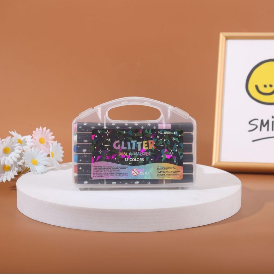 

Acrylic Glitter Luminous Highlighter Pen for Kids Drawing and Journaling