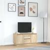 TV Stand with LED Lights Sonoma Oak 100 x 41 x 50 cm
