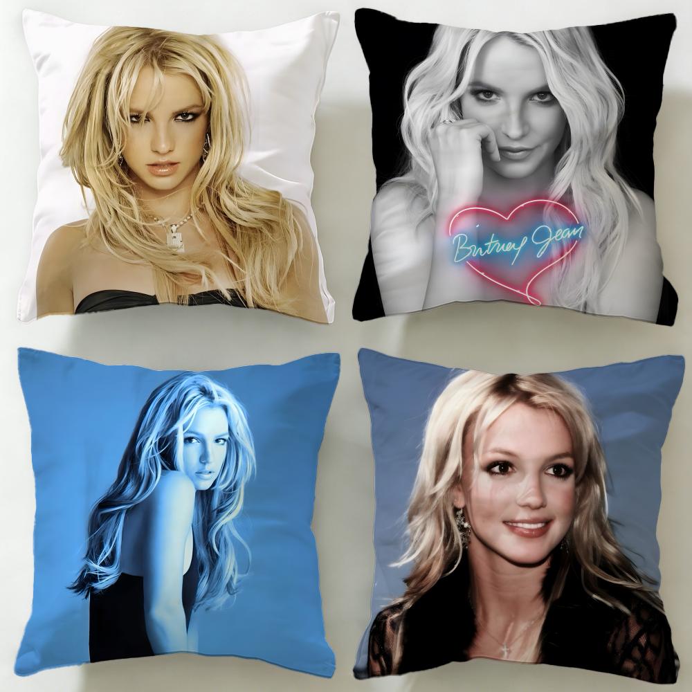 Classic Singer Britney Jean Cushion Cover Soft EasyWash Pillow Case Versatile for Couch Bed Travel and Office