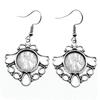 Round Cabochon Base Dangle Earrings DIY Jewelry Findings For Handmade Gifts