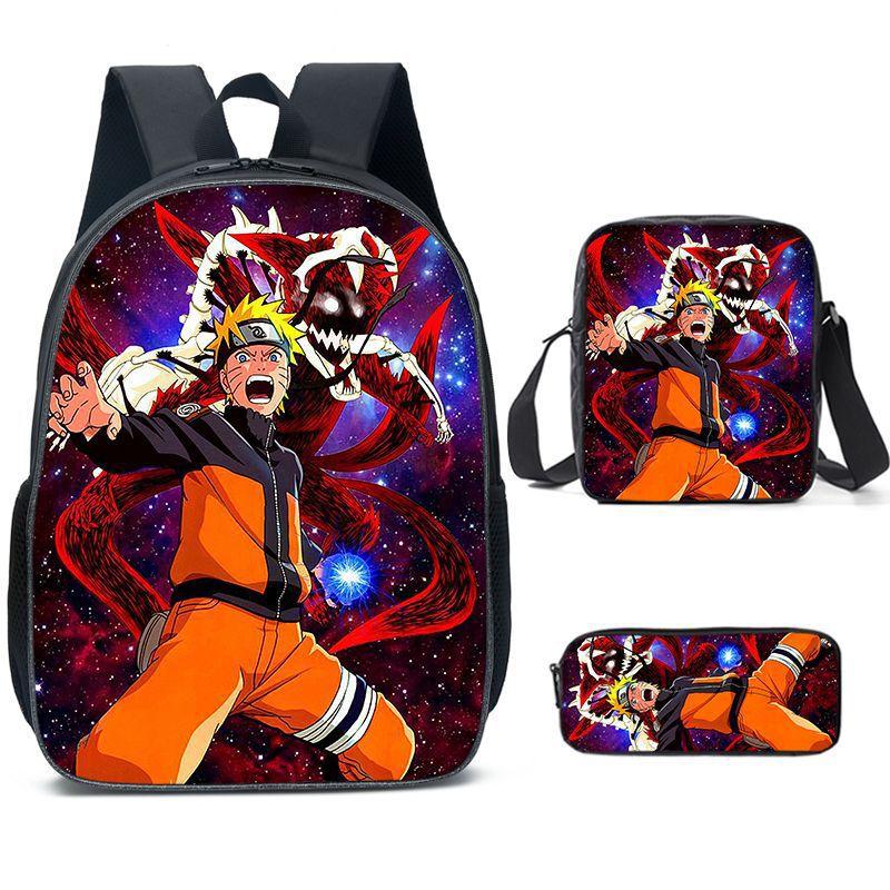 Naruto NARUTO Student School Bag 3D Digital Cartoon Printed School Bag Grade 3-6 Backpack