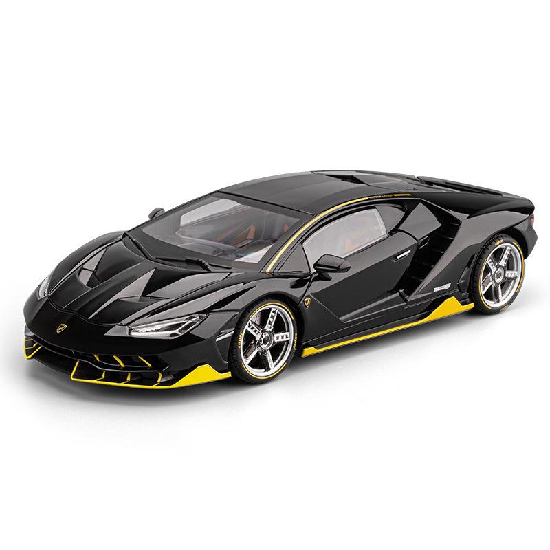 1/18 Lamborghini LP770 LP770-4 Alloy Sports Car Model Diecast Metal Track Racing Car Vehicles Model Sound and Light Simulation Kids Toy Gift