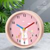 Cute Cartoon Alarm Clock Panda Silent Quartz Loudspeaker Mute Table Desk Clock for Kids Bedroom Nursery Study Room Decor