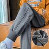 Plus Size Women's Thick Velvet Fleece Sweatpants - Winter Warm, Casual Sports Pants (Up to 200 Jin)