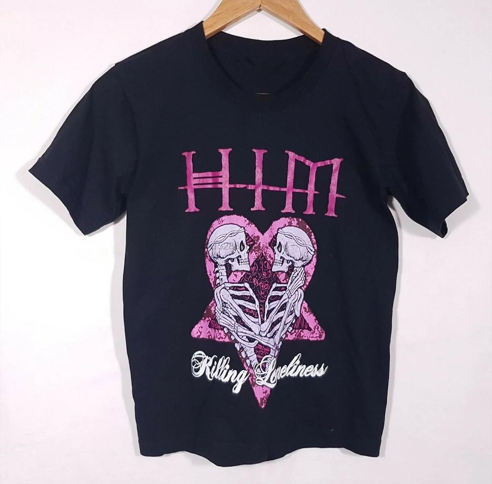 Футболка группы HIM S-4XL Для фаната с короткими рукавами Хлопок CG329 Унисекс Футболка XXL