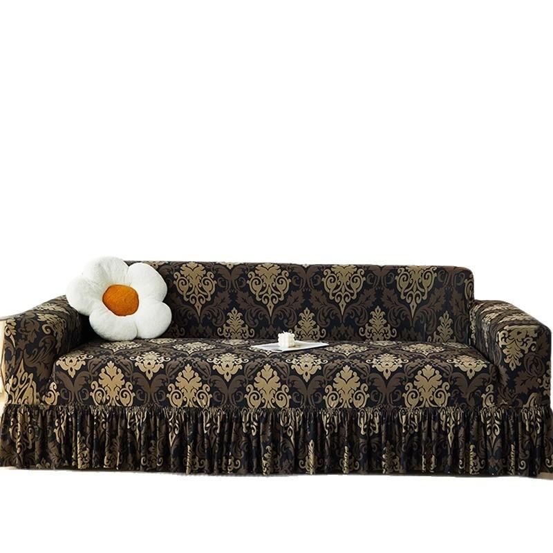 Universal European Style Skirt Sofa Cover  All Season Universal Fabric Summer Sofa Cover  One Piece Sofa Cushion with Sandpaper