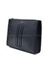 Bally Logo Zip Closure Leather Clutch Men Clutch Dark-Blue 6310280